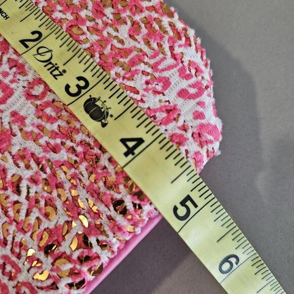 NWT VERA BRADLEY Mesh Sequin Wristlet "Camocat Pink" BLING - Picture 5 of 6